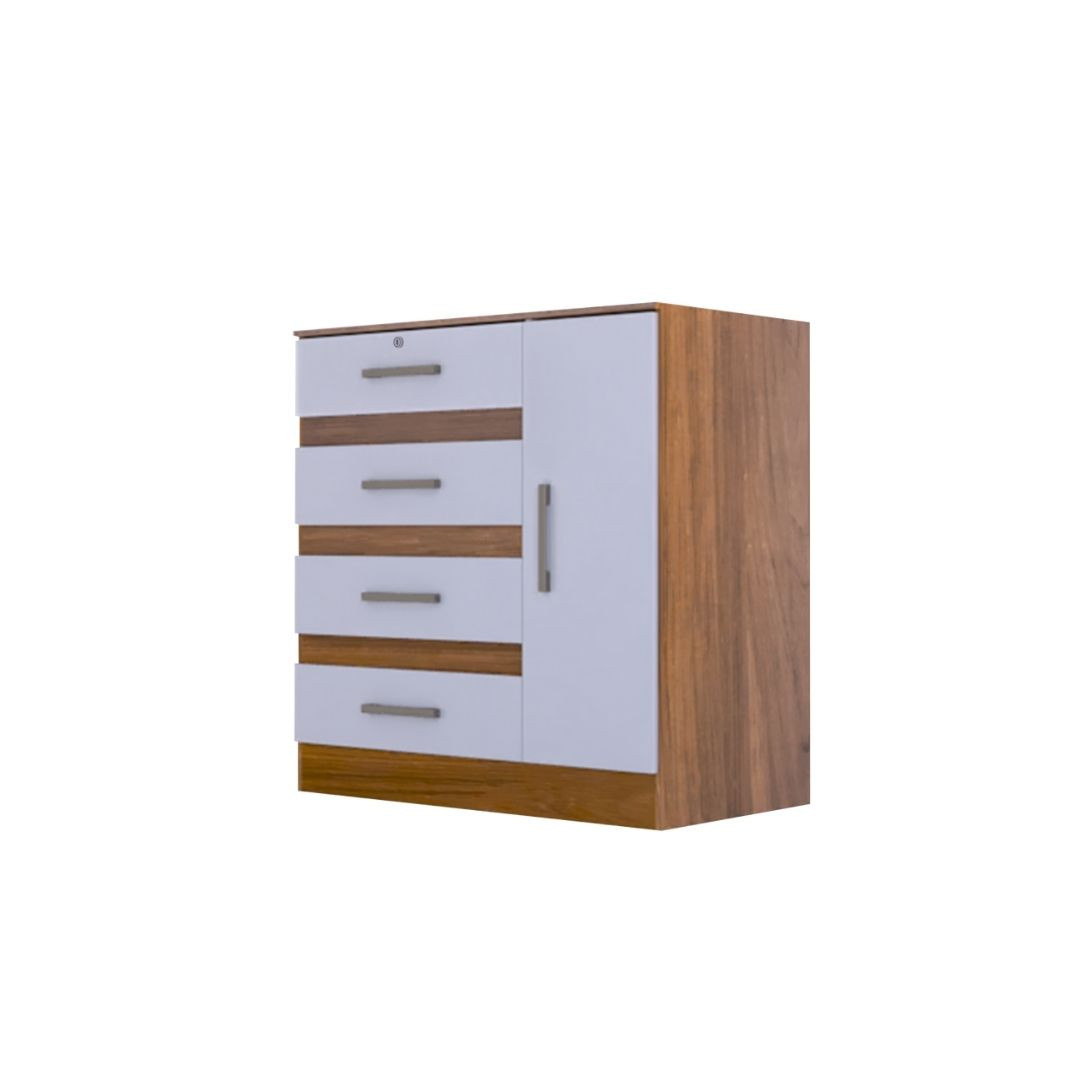 COMODA IZZI CERES M1 1P 4C 91X91X46CM MATE  ADOBE-MARFIL