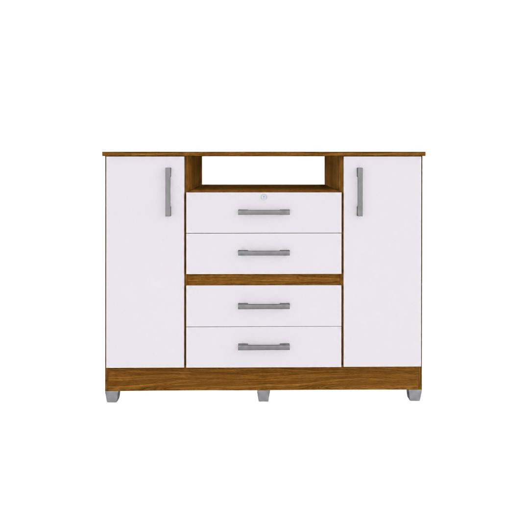 COMODA IZZI CERES M5 2P 4C 104X122,5X47CM MATE ADOBE-MARFIL