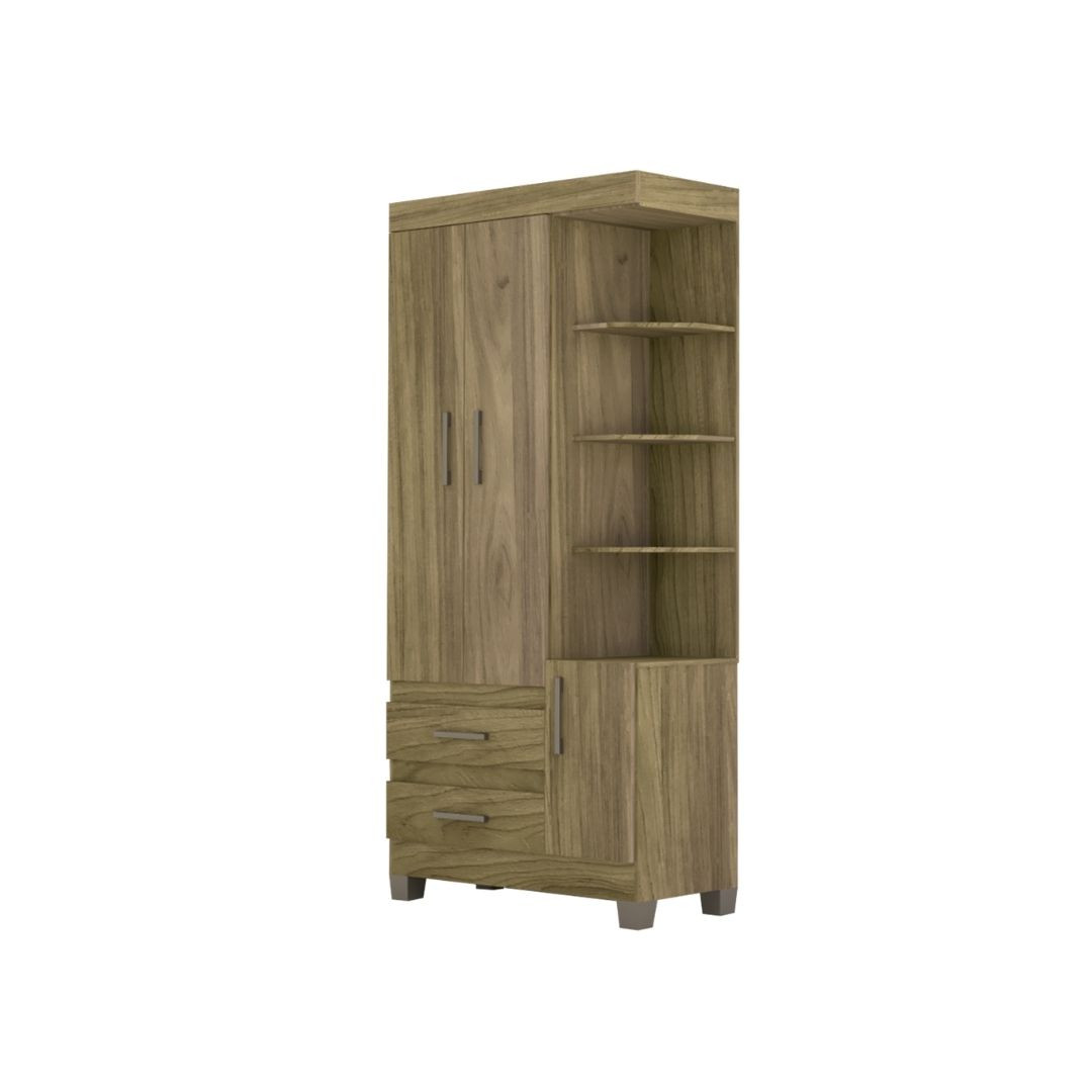 MULTIUSO IZZI KEPLER M2 2P 2C 1G 182X90X38CM MATE ROBLE