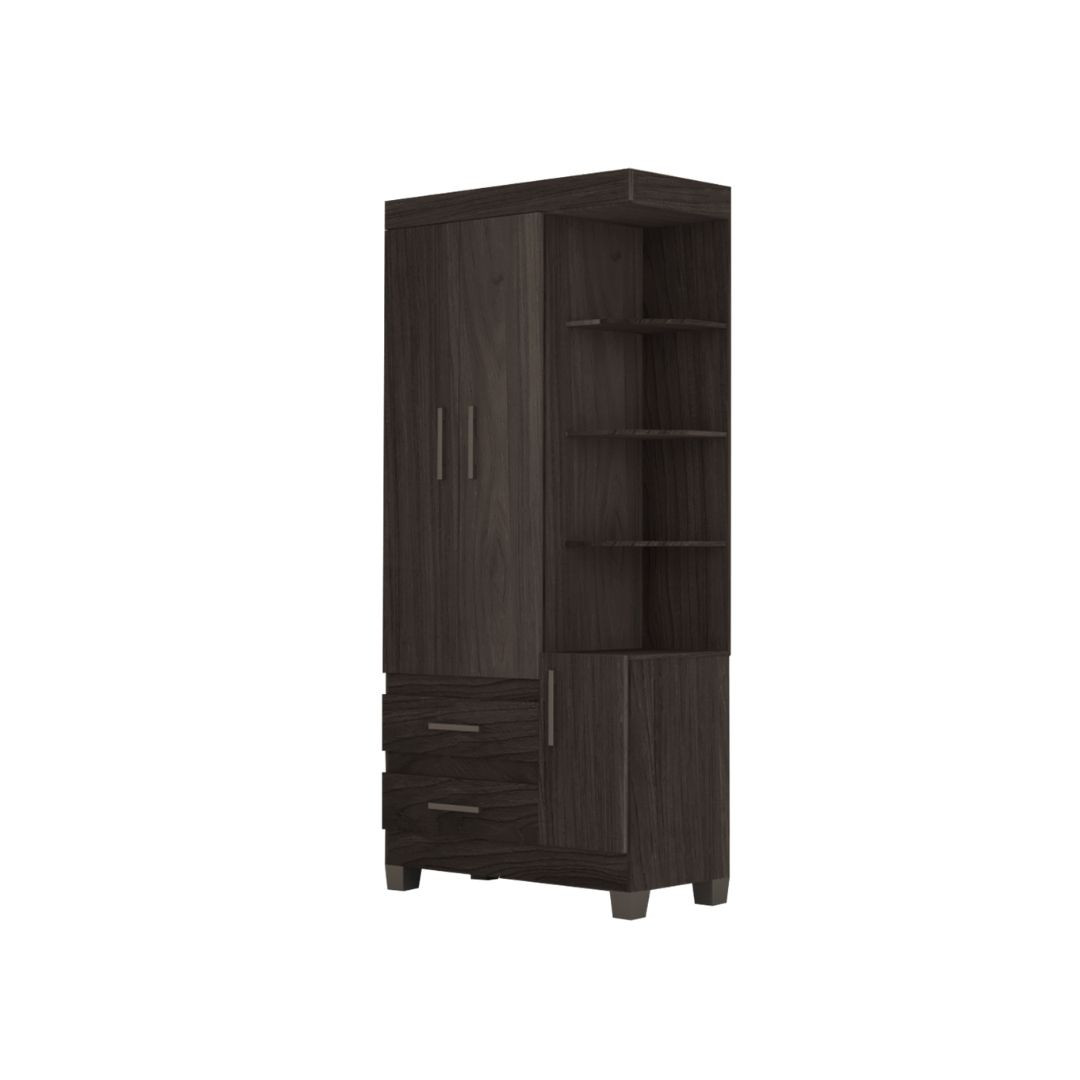 MULTIUSO IZZI KEPLER M2 2P 2C 1G 182X90X38CM MATE TABACO