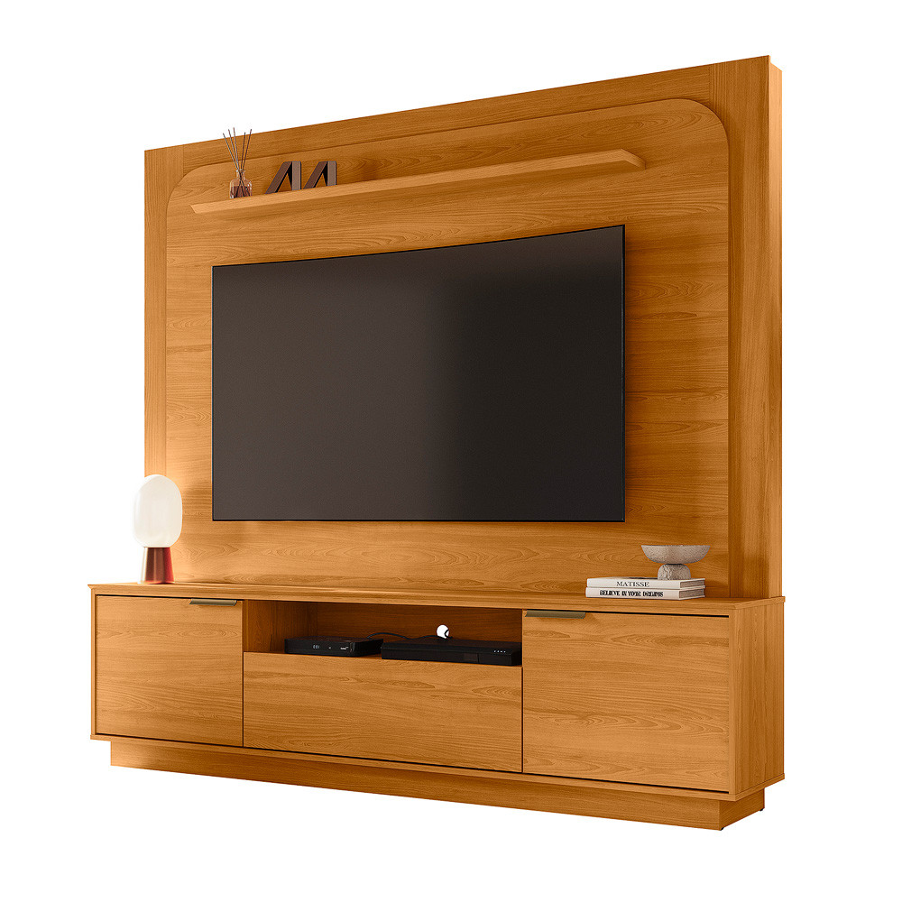 Centro De Entretenimiento MADETEC  Nilo Para Tv Hasta 75" Cinamomo