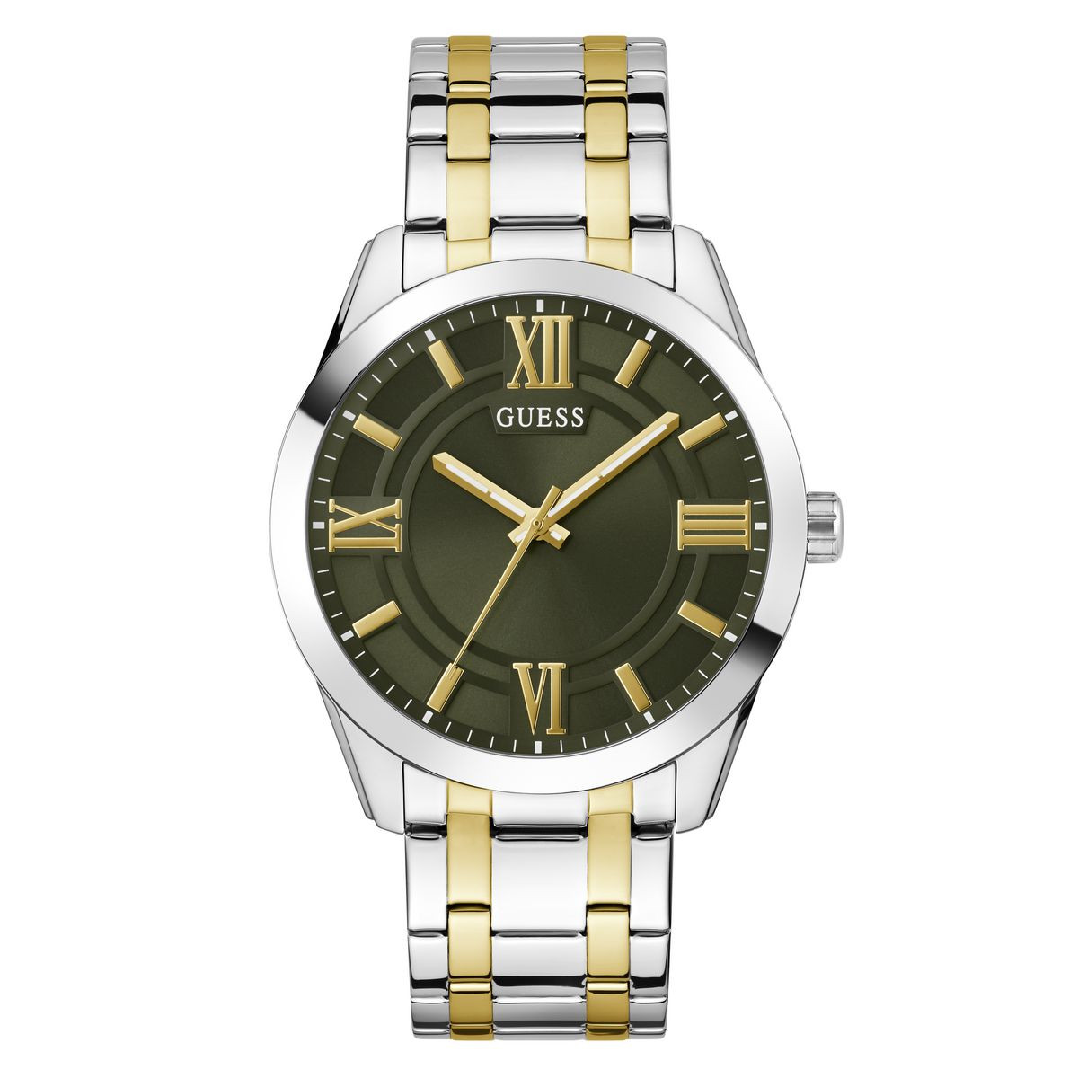 Reloj GUESS Man Analógico Tono Plateado Dos Tonos GW0893G1