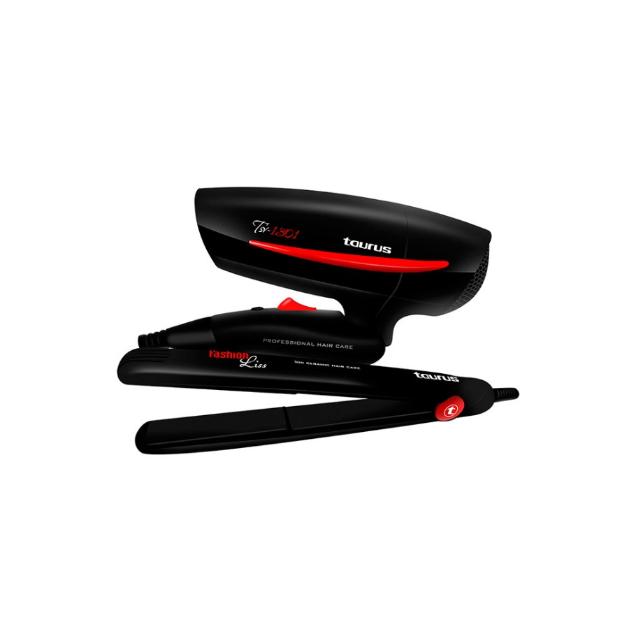 Kit Plancha Y Secadora TAURUS Fashion Negro