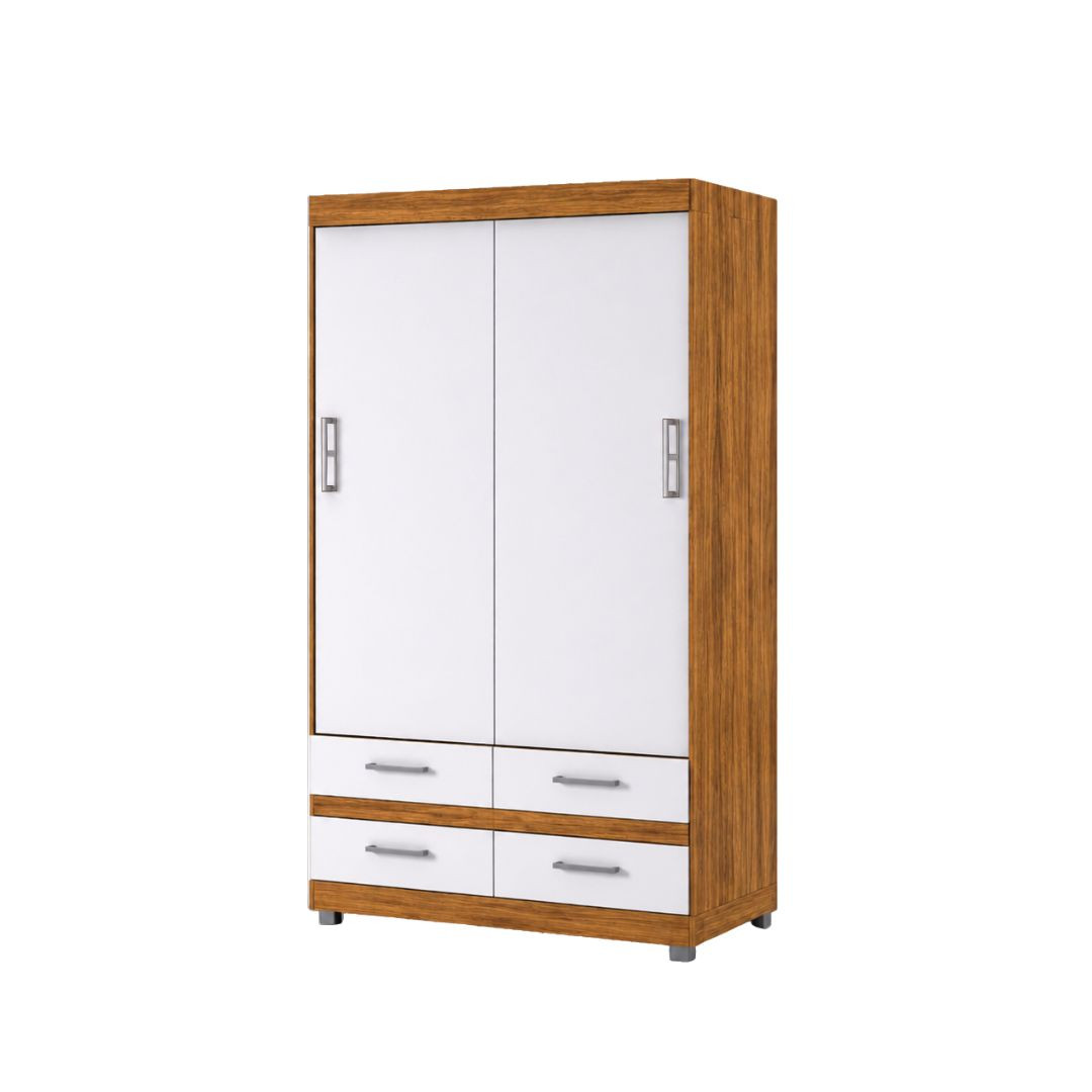 ROPERO IZZI OSIRIS M1 2PC 4C 1CF 205X121X53CM MATE ADOBE-MARFIL