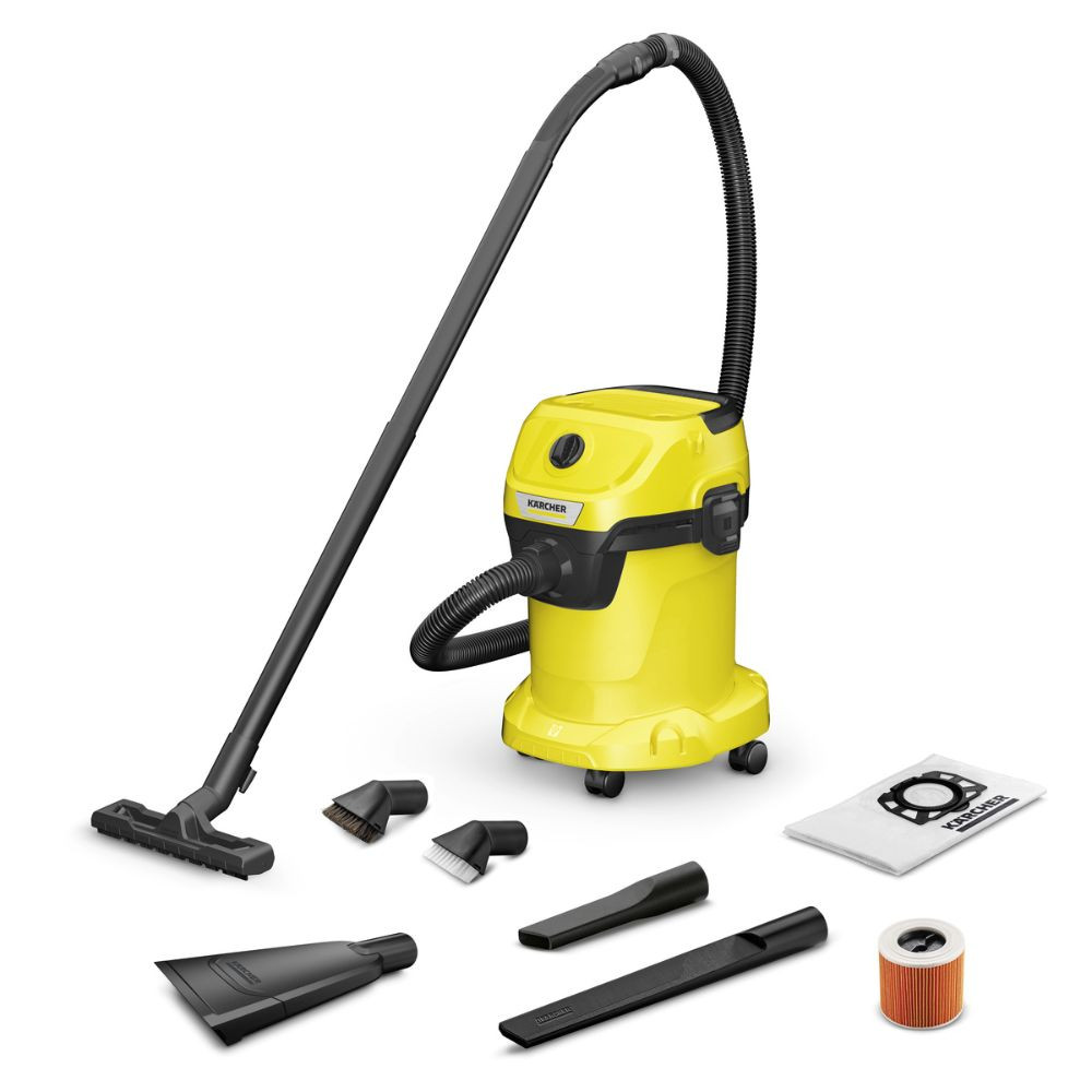Aspiradora Seco Humedo KARCHER Wd3 Car Amarillo Boquillas