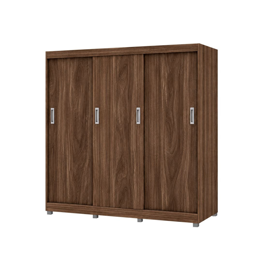 ROPERO IZZI PEGASI M4 3PC 4CI 1CF 217X189X53CM MATE CASTANO