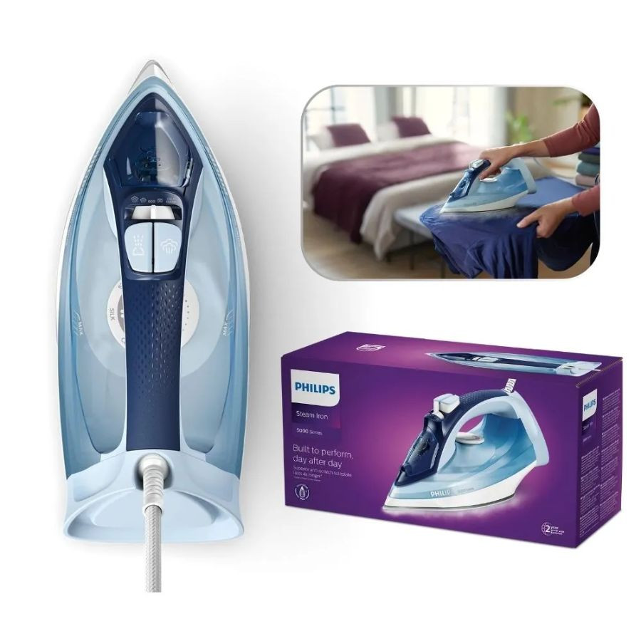 Plancha Vapor PHILIPS Dst5020 2400W Celeste