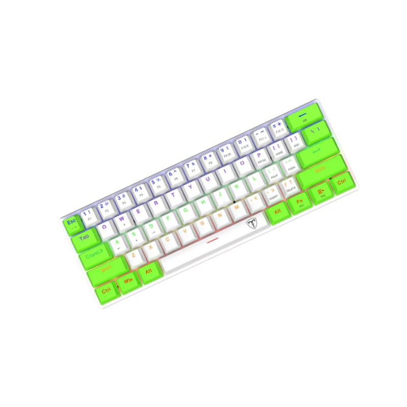 Teclado Gamer T-DAGGER Arena Blanco Verde Swich