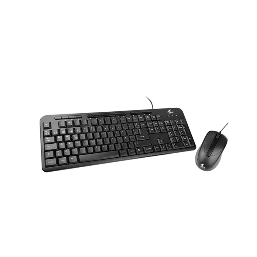 Combo inalámbrico de mouse y teclado multimedia en español XTECH XTK-301S